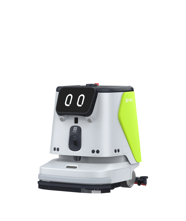 PUDU CC1 Pro Disc — AI-Native Mid-Size Disc Scrubber-Dryer Robot